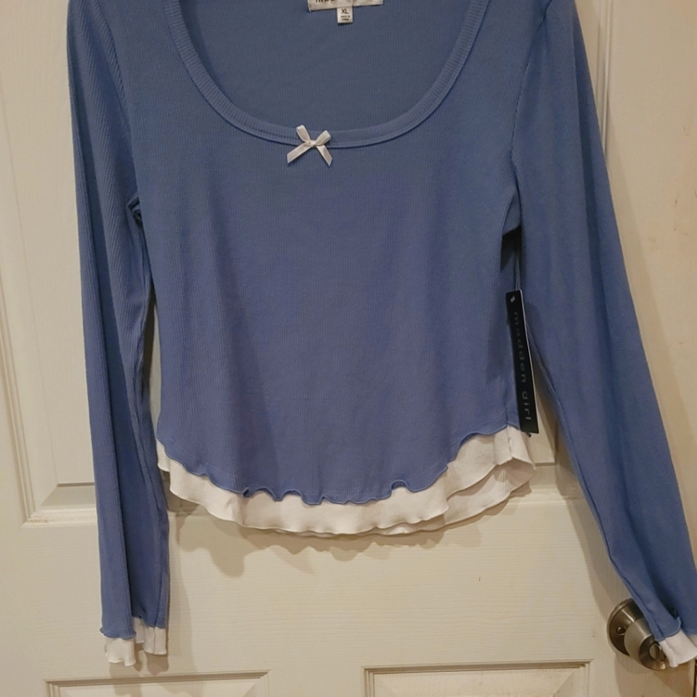 Madden GIRL JUNIOR XL ,POWDER BLUE WITH WHITE ACCENT